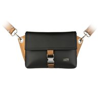 Crossbody kabelka/ledvinka ELVEE černá, hnědá metalíza