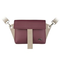 Crossbody kabelka/ledvinka ELVEE vínová, šedobéžová