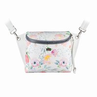 Crossbody ledvinka SALOME akvarelové letní květy s bílou